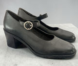 Vintage 90’s Croft & Barrow Classic Leather Black Mary Jane Heel Pumps Photo 0