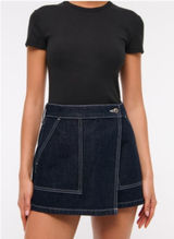 NWT Abercrombie & Fitch Denim Micro Mini Skirt Size 23 Dark Wash Y2K Indie Photo 0