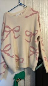 Altar'd State pink bow Sweater Photo 0