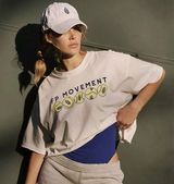 NEW Free People Movement‎ Inspire Logo Court Tee Athletic Tennis Comfort White L Photo 0