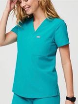LIMITED EDITION Figs Teal Catarina Scrub Top Women’s Photo 0