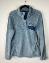 Patagonia Re Tool Snap T Pullover Blue Fleece Polartec Pockets Outdoors Sz Large Photo 0