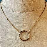 Gorjana vintage gold tone circle necklace Photo 0