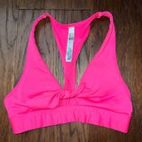 PINK XS twist front sports bra neon pink Photo 0