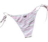 Triangle zebra pink tie up bikini bottoms  Photo 0