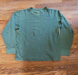 Vintage L.L. Bean Classic Long Sleeve Thermal Waffle Shirt - Olive Green Photo 0