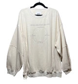 Aerie Halloween Sweatshirt Oversized Cream L Crewneck Graphic Pullover NWT Photo 0