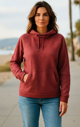 Nike Therma-FIT Pullover Hoodie‎ Women's Large Red Heathered Drawstring Photo 0