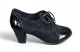 Dexflex Comfort Kara Black Mary Jane Lace-Up Oxford Block Heel Shoes 7 New Photo 0