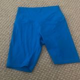 Size 6. 8 inch inseam Lululemon electric blue biker shorts. Only worn 2-3 times Photo 0