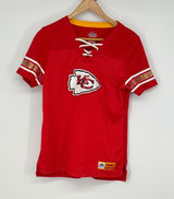 Majestic NFL Kansas City Chiefs Red‎ Gold Lace Up Football Jersey S Sports Photo 0
