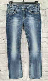 Miss Me Boot Jeans Women’s Size 28 JW5078B5 Embellished Rhinestones Low Rise Photo 0