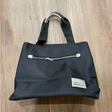 Versace Parfums Black Nylon Tote Bag Silver Hardware Shoulder Bag Handbag Photo 0