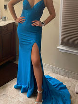 Blue Sherri Hill Dress Photo 0