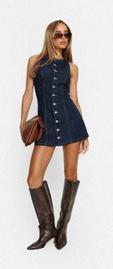 Denim Princess Polly Romper Photo 0