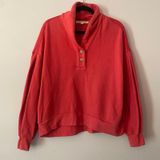 Xirena Pink Buttoned Pullover Kass Sweatshirt Loungewear Athleisure Women Medium Photo 0