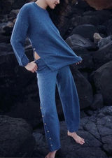 NWT Free People Free-Est Button Up Sweater Set - Blue Sea Combo - XS Photo 0