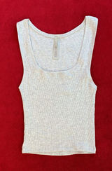 SKIMS cotton rib tank in light heather grey size XS Photo 0