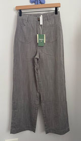 Halara Small NEW High Waist Straight Leg Relaxed Pants Office Work Grey Pockets Photo 0