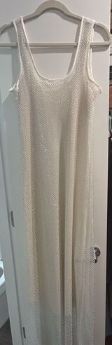 Lavish Rhinestone White Dress Photo 0