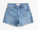 Abercrombie High Rise Denim 90s Cut Off Shorts Photo 0