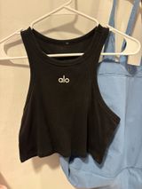 Alo Black Cropped Tank Photo 0