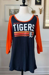 MLB Detroit Tigers Raglan Sleeve Baseball Style Scoop Neck T-shirt XL Photo 0