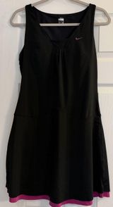 NIKE Serena Williams Tennis Dress Black/Magenta‎ Built in Bra Limited Edition S Photo 0