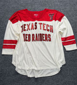 47 Brand Texas Tech Red Raiders women's 3/4-sleeve fashion jersey with glitter graphic Photo 0
