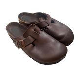 Boston Oiled Brown Leather Clogs 🔥 Photo 0