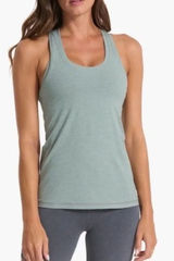 Vuori Lux Performance Sleeveless Racerback Tank Top Neptune Heather Green XS Photo 0