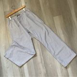 Brandy Melville Pants cotton striped womens White Blue (one size) coastal Photo 0