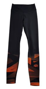 Nike S Small Leggings OSU‎ Oklahoma State College Pants Athletic Black Orange Photo 0