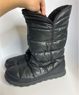 The North Face black amore ll boots quilted puffer pull on women's size 9 winter Photo 0