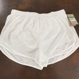 Nike Dri-FIT Running Shorts Women’s White Lined Athletic Training 831558-100 XL Photo 0