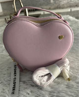 NWT Stoney Clover Lane heart-shaped Lilac Crossbody Bag Handbag Photo 0