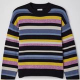 BDG‎ Urban Outfitters Striped Oversized Sweater Black Yellow L Boyfriend Fit Photo 0