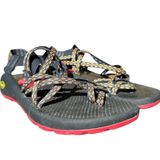 Chaco ZX/2 Sandals Waterproof Adjustable Toe Loop Chacogrip Black Red 10 Photo 0