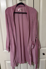 Vintage Y2K Juicy‎ Couture Pink Velour Robe Size S/M Rhinestone Logo Photo 0