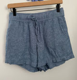 Gap XS Linen Chambray Shorts Elastic Waist Summer Beach Nautical Photo 0