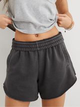 Aerie Aerie Fleece-Of-Mind High Waisted Short — Smoked Grey Photo 0