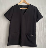 Scrub Top Casma Three Pocket Women's Small Black Technical Uniform Shirt Photo 0