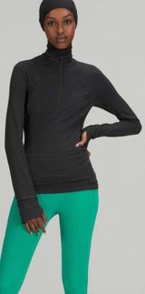 Lululemon Womens Black Its Rulu Run Half Zip Activewear Performance Jacket 8‎ Photo 0
