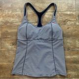 Nike Athletic Sleeveless Racerback Striped Workout Tank Top Size Large Photo 0