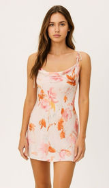 ZARA Safia Satin Floral Mini Dress Pink X-Small NWT Photo 0