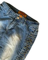 Vintage 90s / y2k Grommetted Flare Lightwash Jeans 🔥 Photo 0