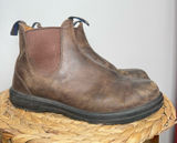 AS IS Blundstone Boot 584 Chelsea Boots Rustic Brown Leather PLAY No Insoles Photo 0