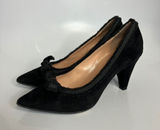 Marc by Marc Jacobs Pumps Womens 36.5 Black Good Suede Pointed Toe Bow Italy Photo 0