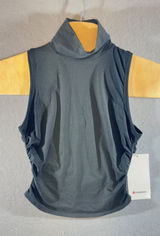 615‎ | NWT Lululemon See the Horizon Tank Black Ruched Mock Neck Size Small Photo 0