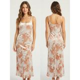 Dazy Floral Crushed Velvet Maxi Dress – Size L, Stunning Occasion Wear Photo 0